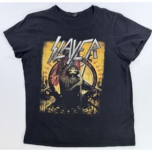 Slayer Graphic T Shirt Mens XL Black Heavy Metal Band Reaper Skull Tee